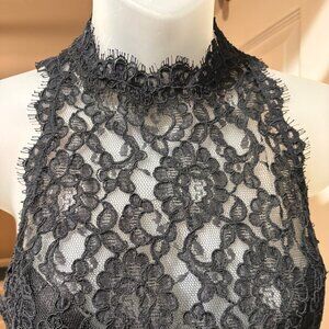 Sleeveless Black lace top, Zelda, Size 6